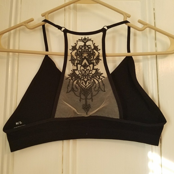 🔥HOT! BEST SELLER!!🔥BLACK TATTOO MESH BRALETTE - Picture 6 of 8